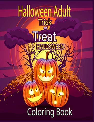 Halloween Adult Coloring Book: Halloween designs, jack-o-lanterns ...