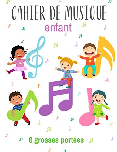Cahier De Partitions Licorne Pour Enfants - 105 Pages, 6 Portées Par Page - Grand Format - Solfège Débutant