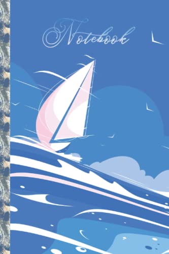 White Sailing Yacht Notebook: Yacht Sea Journal Blank Lined 200 Pages ...