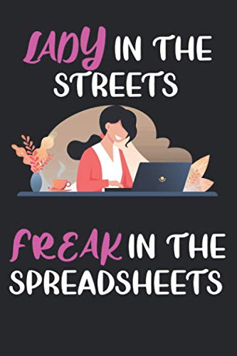 LADY IN THE STREETS FREAK IN THE SPREADSHEETS: Funny lined journal for