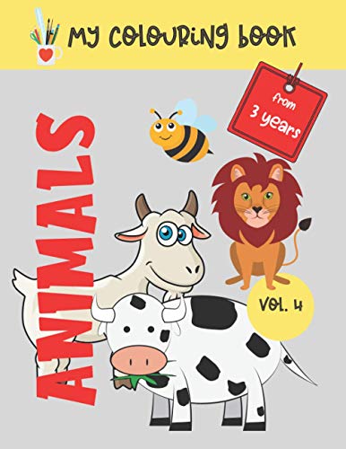 My Colouring Book Animals: 40 drawings of various animals | Colouring