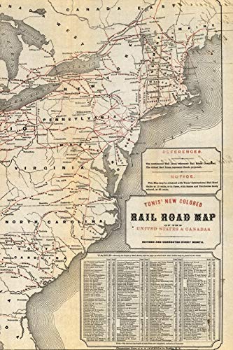United States Railroad Map 4x6 quot - 91599742 