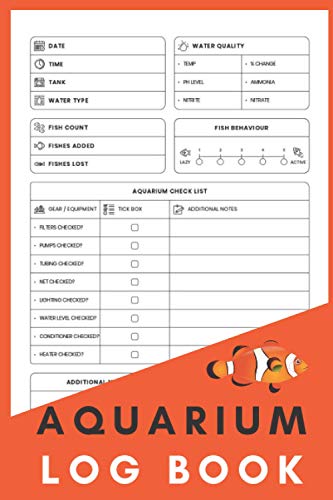 Aquarium Log Book , Saltwater &amp; Freshwater Aquarium Notebook: Home Fish ...