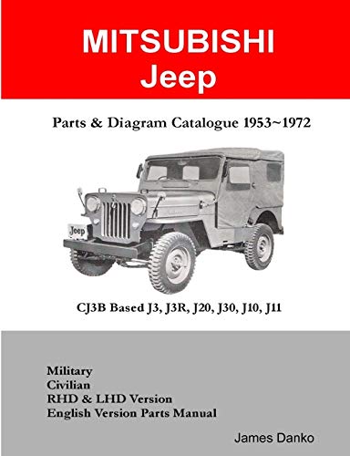 Mitsubishi Jeep CJ3B Based J3R, J20, J30 Parts & Diagram Manual 1953