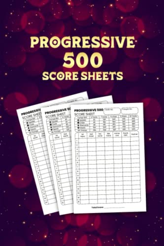 Progressive 500 score sheets: Score Pads for Scorekeeping | Progressive ...