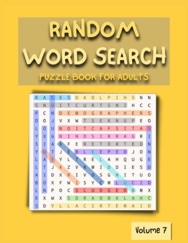 Random Word Search Puzzle Book For Adults: Large Print Word-Finds ...