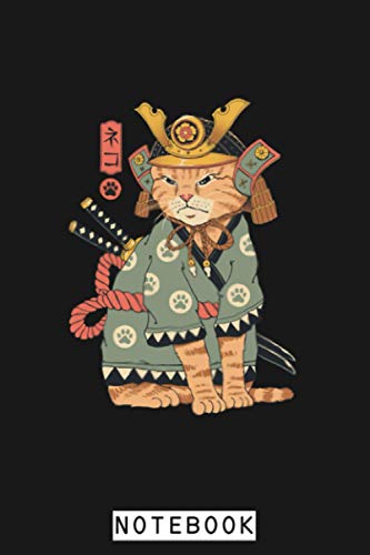 Samurai Notebook Neko Samurai Notebook: 6x9 120 Pages, Planner, Matte Finish Cover ...