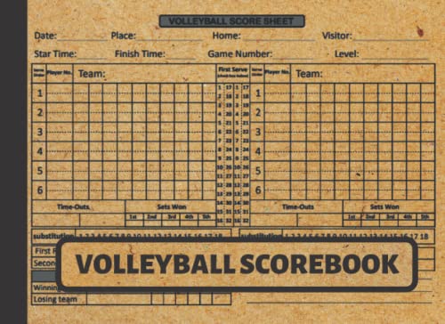 Volleyball Scorebook: Game Recorder Book &amp; Score Sheet for Scorekeepers ...
