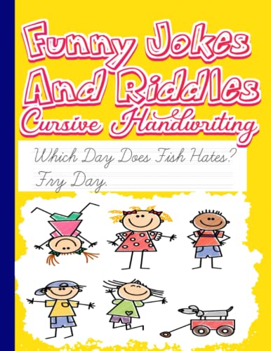 Cursive Handwriting workbook for kids- Jokes and riddles: Cursive ...