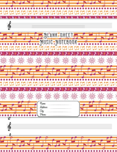Blank Sheet Music Notebook: Music Manuscript Paper Notebook | 120 Pages ...