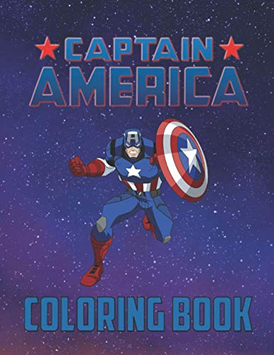 Captain America Coloring Book: 100+coloring pictures for kids and ...