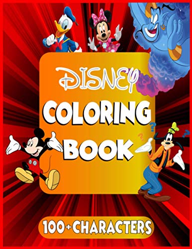 Disney Coloring Book: 100+ Character coloring book for kids & toddler ...