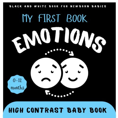My First Book Emotions Baby High Contrast Book Black And White Book