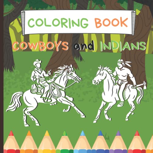Coloring book Cowboys and Indians: childrens books cowboy - western ...