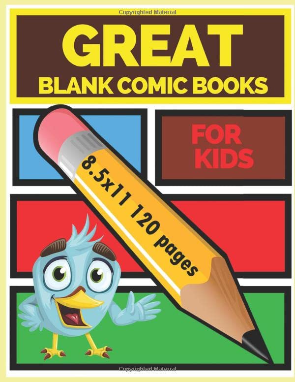 Great Blank Comic Books For Kids: Plenty of Templates Drawing &amp; Design ...