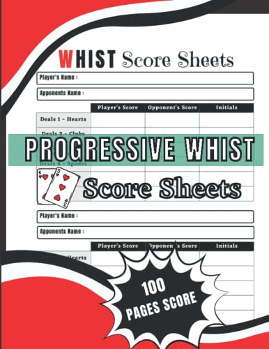 Progressive Whist Score Sheets: Progressive Whist activity book card ...