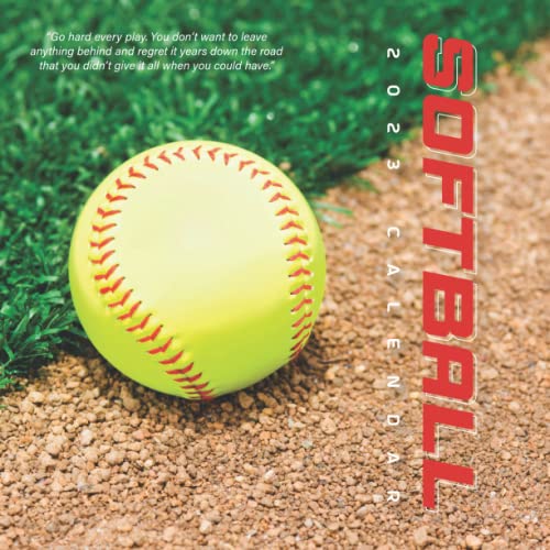 Softball Calendar Beautiful 18month 2023 Calendar Gift for Family, Friends and Yourself