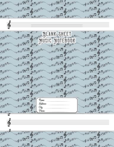 Blank Sheet Music Notebook: Music Manuscript Paper Notebook | 120 Pages ...