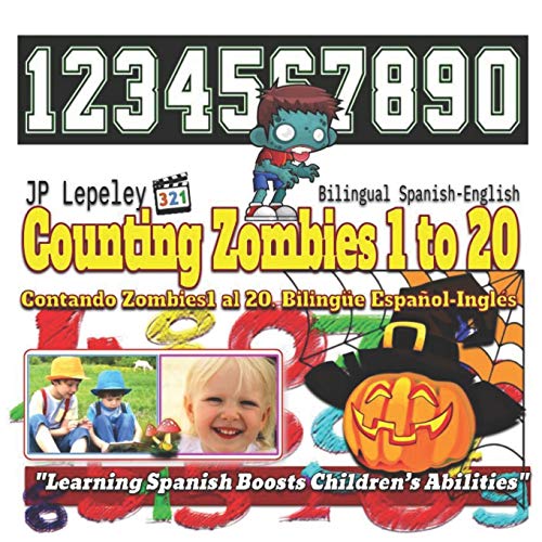 Counting Zombies 1 to 20. Bilingual SpanishEnglish Contando Zombies1