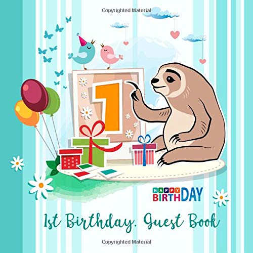 1st Birthday Guest Book. Happy Birthday First Baby Birthday Sign Book