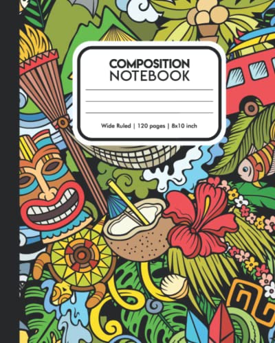 Composition Notebook: Glossy Blank Wide Lined Workbook Journal for ...
