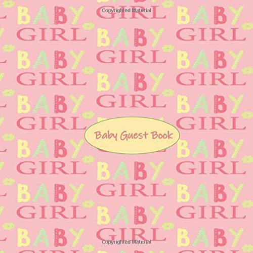 Baby Guest Book Baby Girl Cover Perfect Baby Shower and Christening