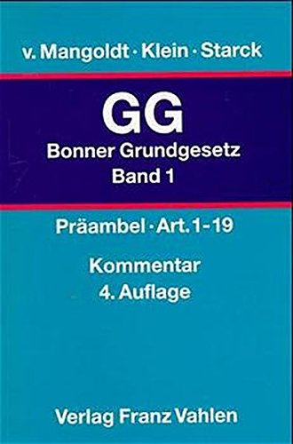 Das Bonner Grundgesetz: Kommentar (German Edition) by unknown author ...