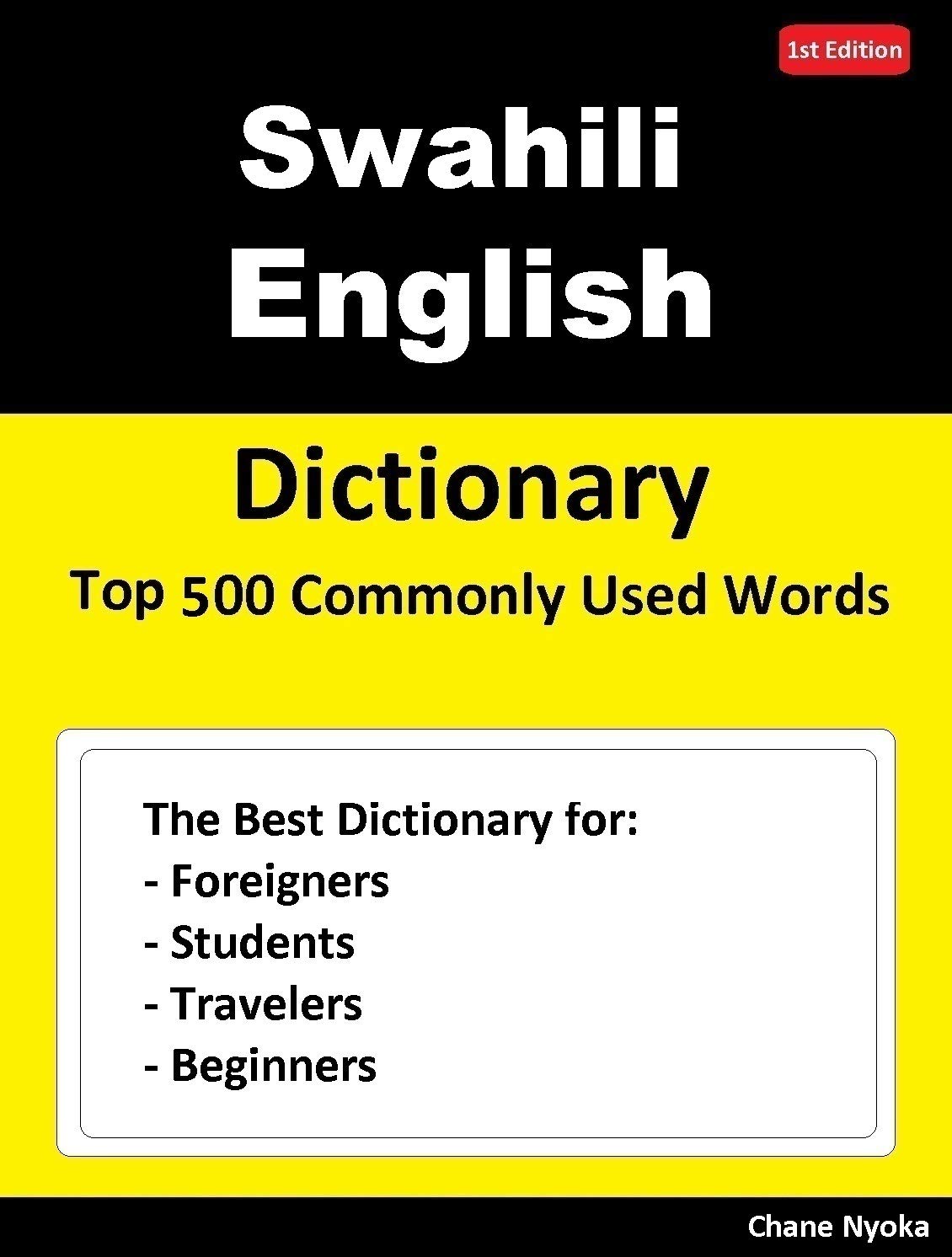Swahili English Dictionary Top 500 Commonly Used Words Dictionary for