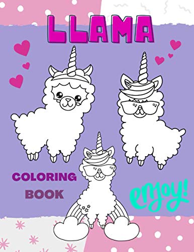 Llama Coloring Book: Llamacorn Funny Llama Wannabe Unicorn coloring ...