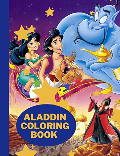 Aladdin Coloring Book: 50 Coloring Pages For kids, Girls And Adults. by ...