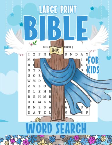 Bible Word Search For Kids: Large Print Word Puzzle Book To Keep The ...