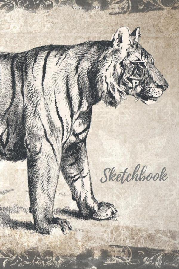 Sketchbook Tiger Sketchbook, Blank Paper for Drawing, Doodling or