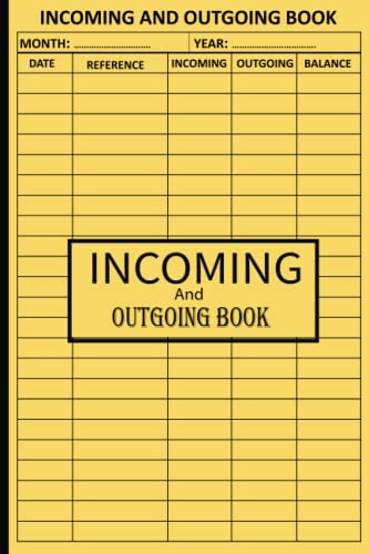 Incoming And Outgoing Book: Incoming and Outgoing Ledgerr by King ...
