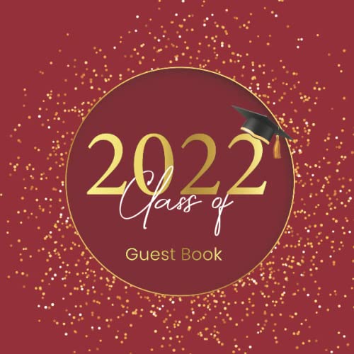 Class of 2022 Graduation Guest Book Congratulations Graduate Memory