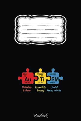 Puzzles Periodic Table Elements World Autism Awareness Notebook ...