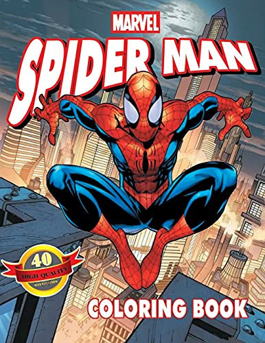 Spiderman Coloring Book: 40 Artistic Ilustrations for Kids of All Ages ...