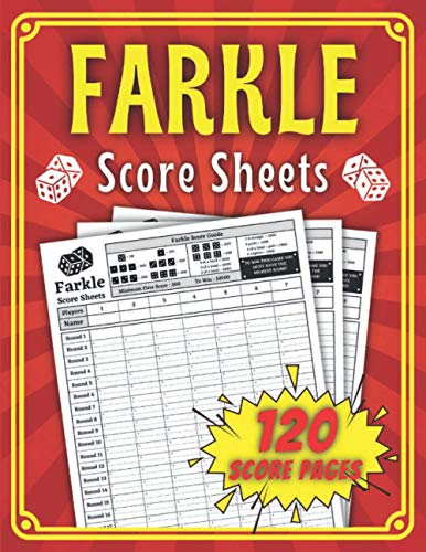 Farkle Score Sheets: Farkle Score Pads for Farkle Board Games Nice ...