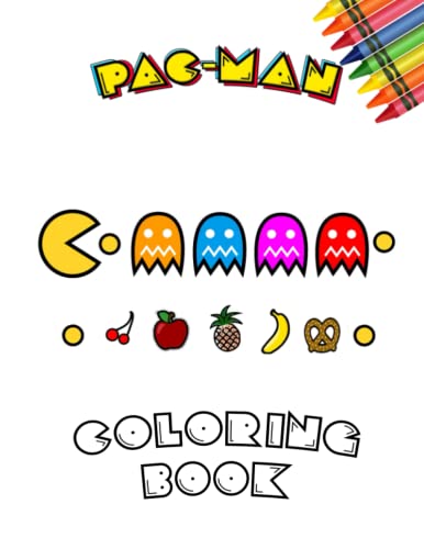 Pac-Man Coloring Book: Interesting coloring book suitable for all ages