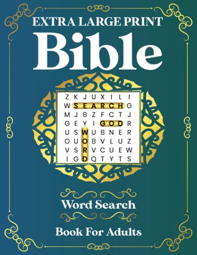 Extra Large Print Bible Word Search Book For Adults: Brain Games Books ...