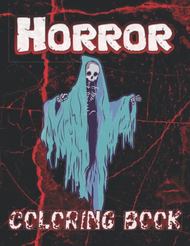Horror Coloring Book: Color Freak of Horror Relaxation Adult Coloring ...