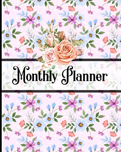 Simple Monthly Planner: Floral Design Women Gifts Personal Journals ...