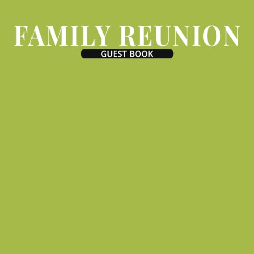 Family Reunion Guest Book Elegant Keepsake Family GetTogether Signin
