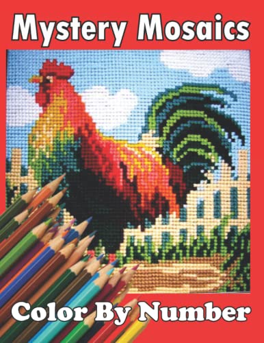 Mystery Mosaics Color By Number: Large Print landscape Adult Coloring ...
