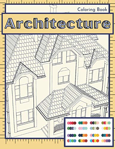 Architecture Coloring Book: Adult Coloring Books One Sided Pages by ...