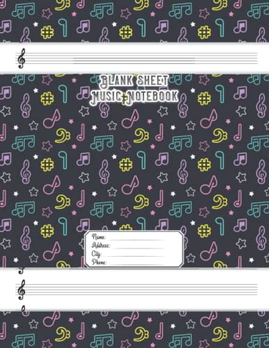 Blank Sheet Music Notebook: Music Manuscript Paper Notebook | 120 Pages ...