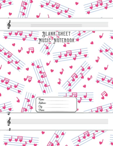 Blank Sheet Music Notebook: Music Manuscript Paper Notebook | 120 Pages ...