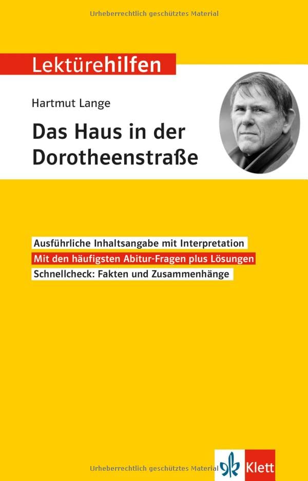 Das Haus In Der Dorotheenstraße Lektürehilfen Hartmut Lange "Das Haus in der Dorotheenstraße