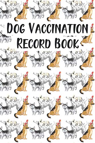 Puppy Shots Dog Vaccination Record Card (25 Pack, Large, X 11
