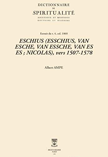 ESCHIUS (ESSCHIUS, VAN ESCHE, VAN ESSCHE, VAN ES ES ; NICOLAS), vers ...