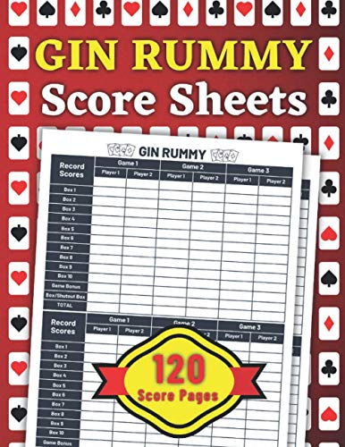 Gin Rummy Score Sheets: Gin Rummy Score Sheet For Tracking Your ...